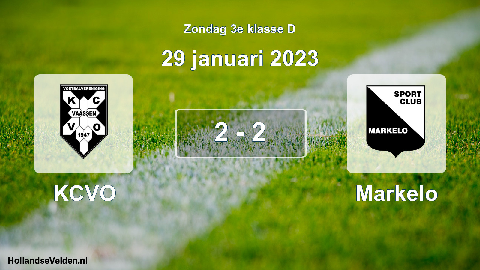 Total number of matches played: KCVO - Markelo 2 - 2 (29 January 2023)