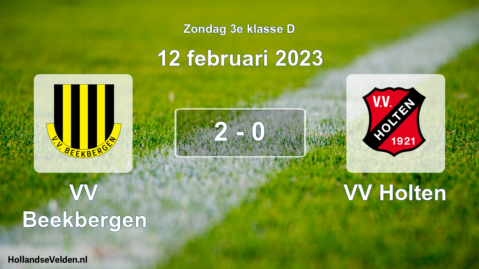 Total number of matches played: VV Beekbergen - VV Holten 2 - 0 (12 February 2023)