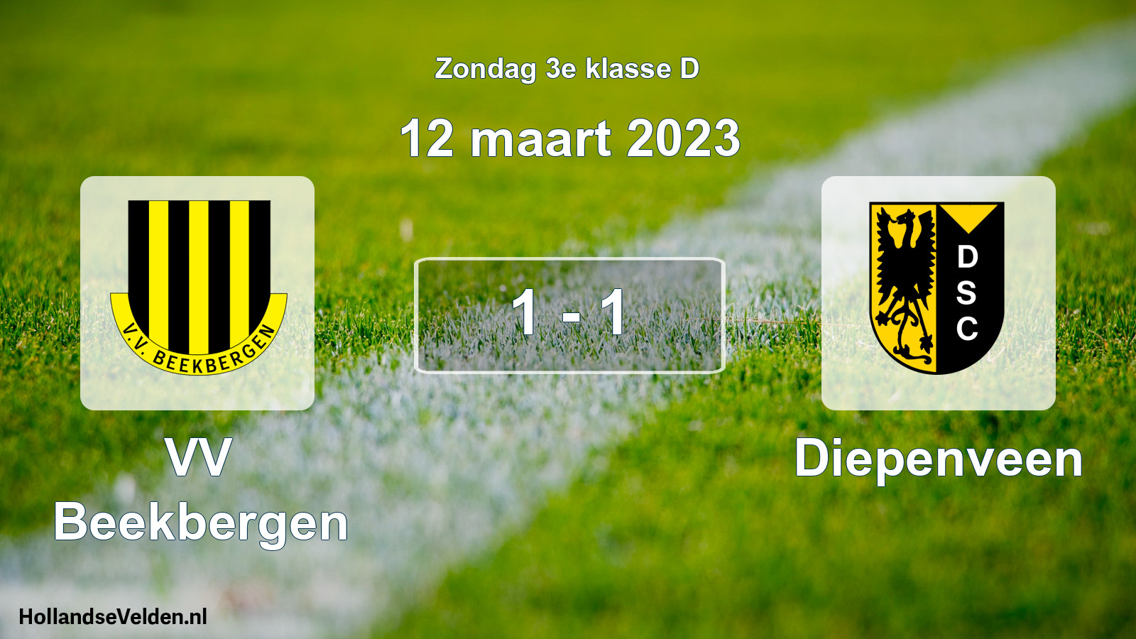 Total number of matches played: VV Beekbergen - Diepenveen 1 - 1 (12 March 2023)