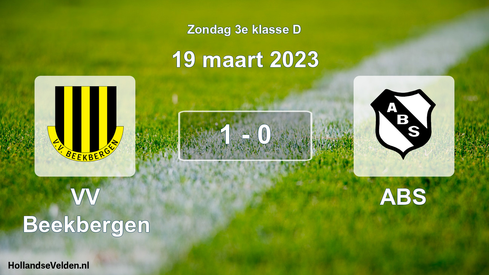 Total number of matches played: VV Beekbergen - ABS 1 - 0 (19 March 2023)