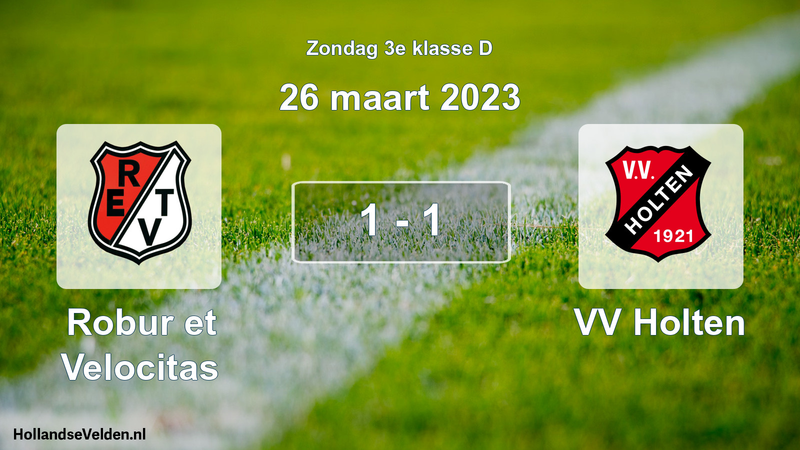 Total number of matches played: Robur et Velocitas - VV Holten 1 - 1 (26 March 2023)