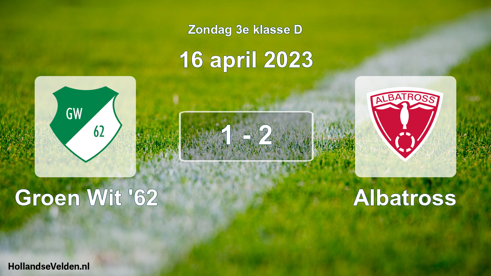 Total number of matches played: Groen Wit '62 - Albatross 1 - 2 (16 April 2023)