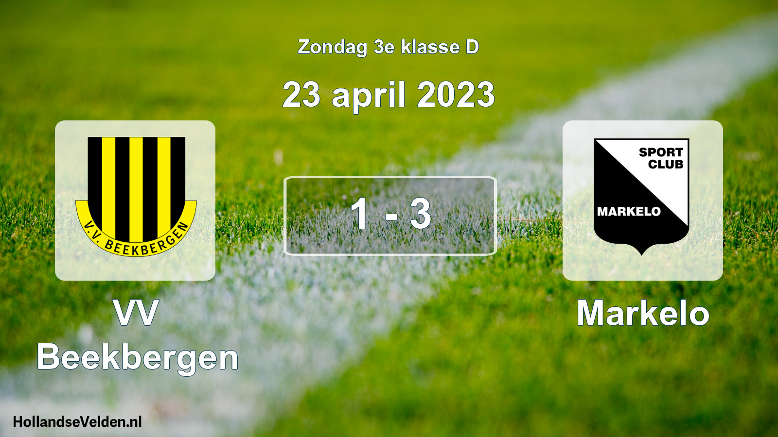 Total number of matches played: VV Beekbergen - Markelo 1 - 3 (23 April 2023)