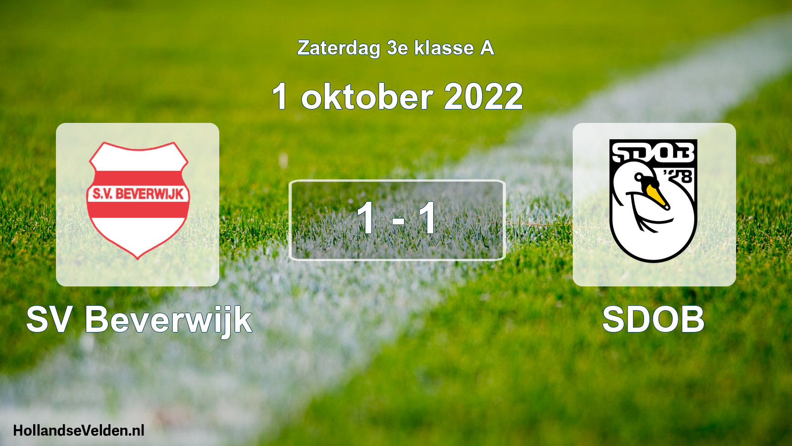 Total number of matches played: SV Beverwijk - SDOB 1 - 1 (1 October 2022)