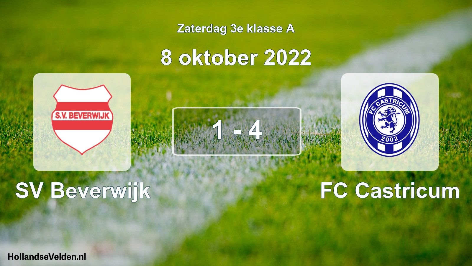 Total number of matches played: SV Beverwijk - FC Castricum 1 - 4 (8 October 2022)