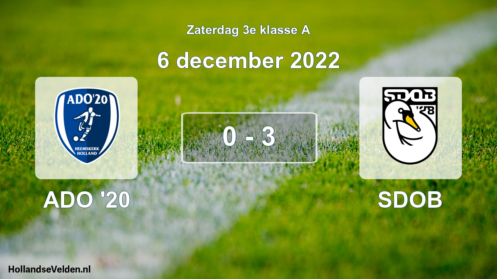 Total number of matches played: ADO '20 - SDOB 0 - 3 (6 December 2022)