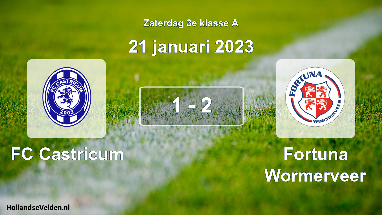 Total number of matches played: FC Castricum - Fortuna Wormerveer 1 - 2 (21 January 2023)