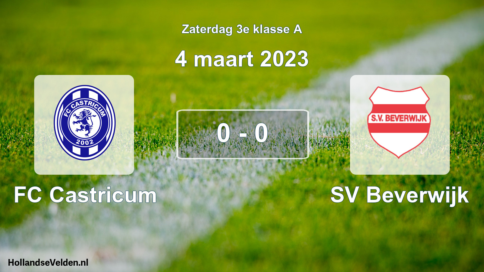 Total number of matches played: FC Castricum - SV Beverwijk 0 - 0 (4 March 2023)