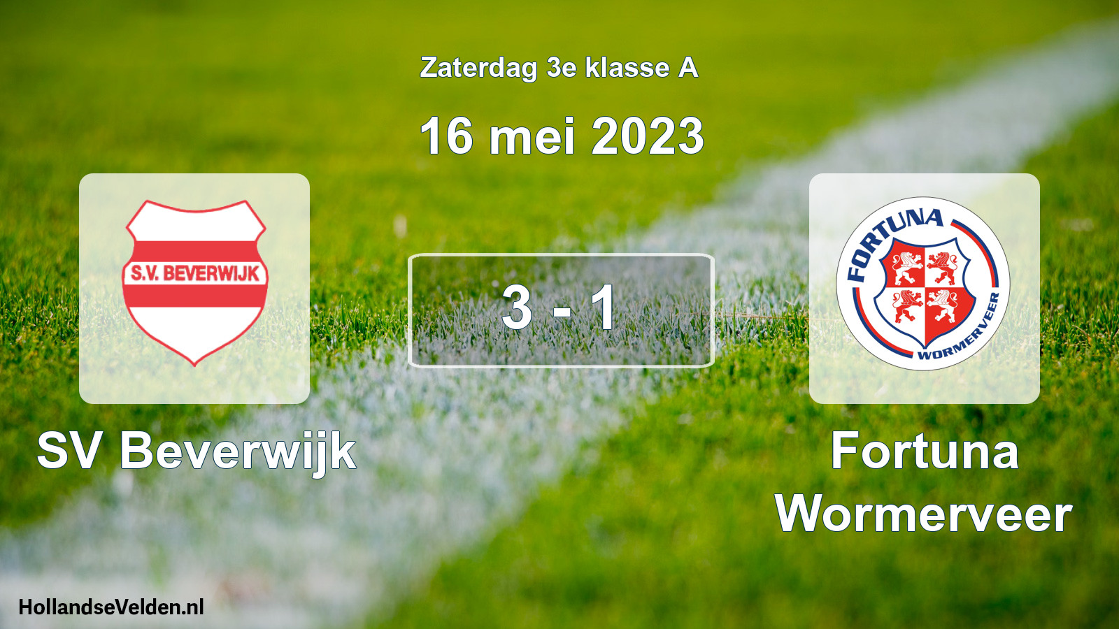Total number of matches played: SV Beverwijk - Fortuna Wormerveer 3 - 1 (16 May 2023)