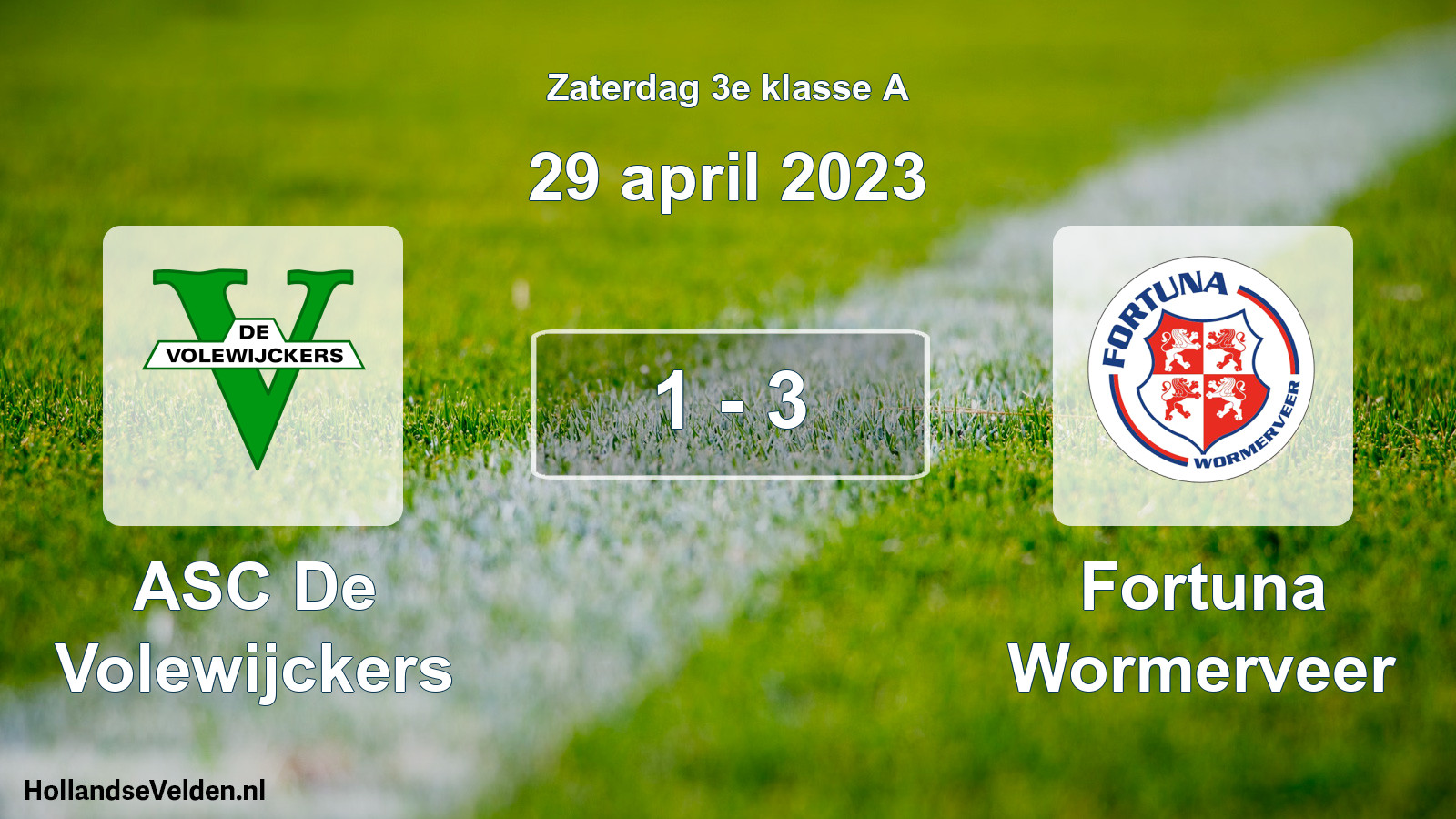 Total number of matches played: ASC De Volewijckers - Fortuna Wormerveer 1 - 3 (29 April 2023)