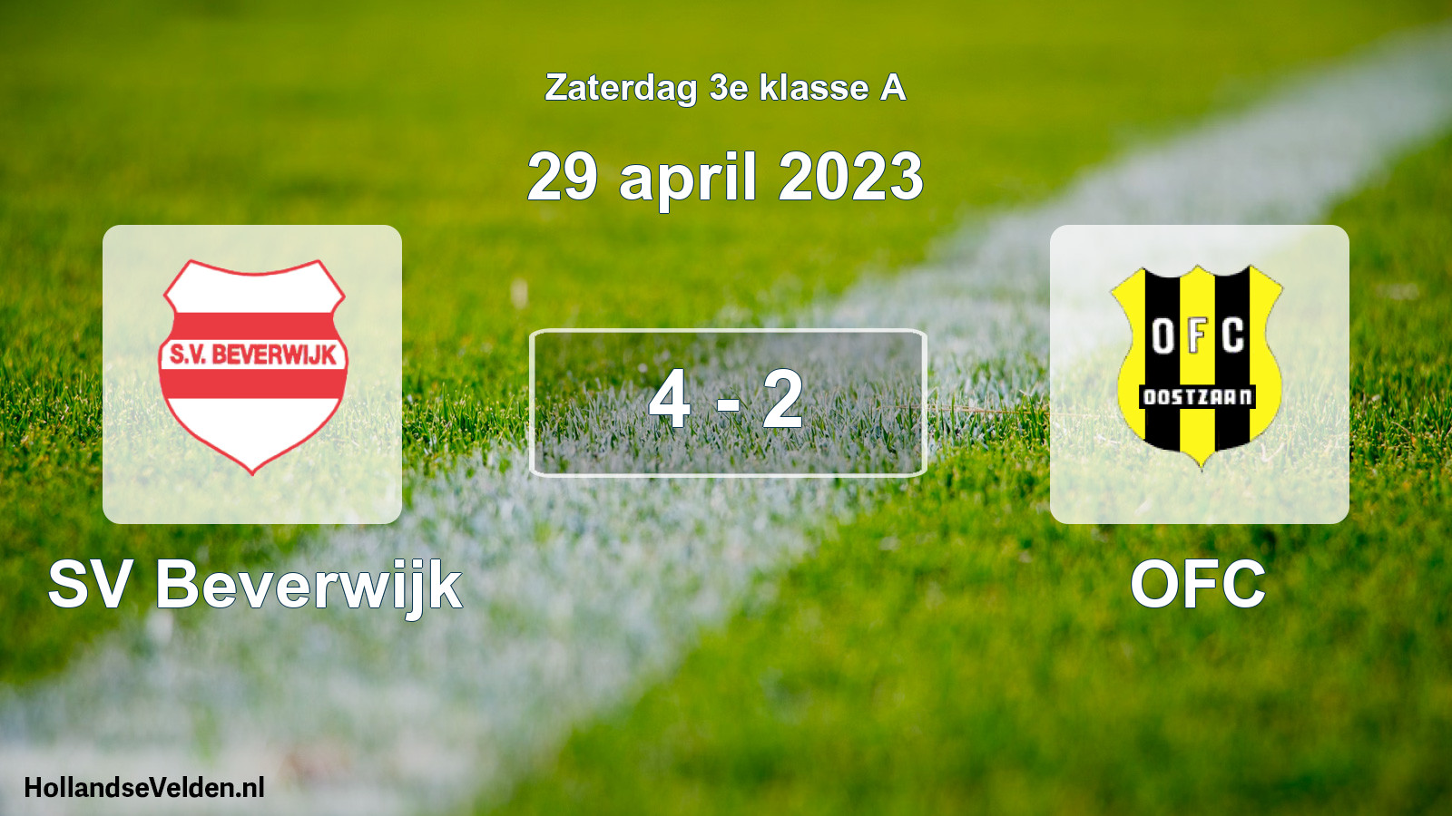 Total number of matches played: SV Beverwijk - OFC 4 - 2 (29 April 2023)