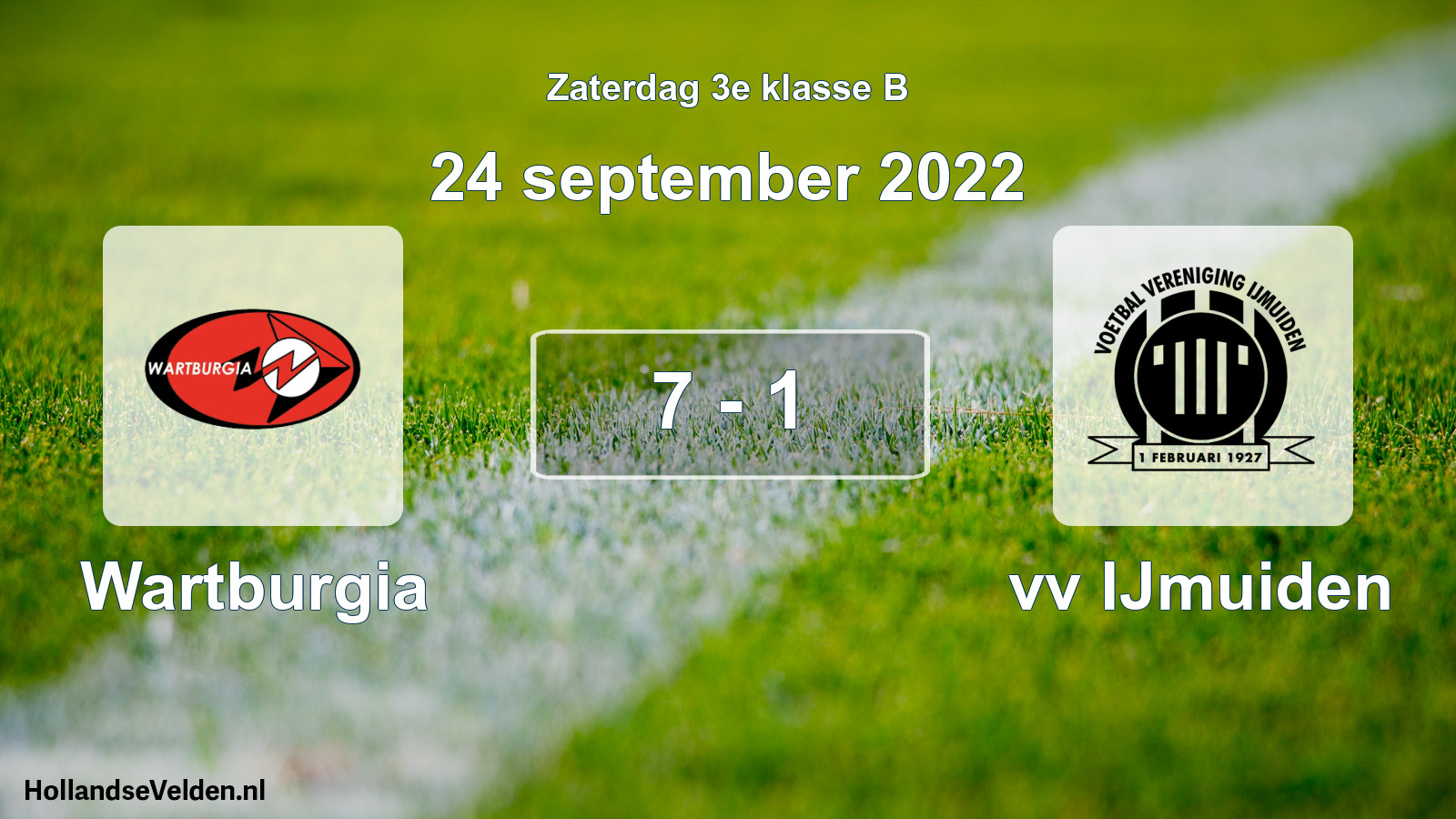 Total number of matches played: Wartburgia - vv IJmuiden 7 - 1 (24 September 2022)