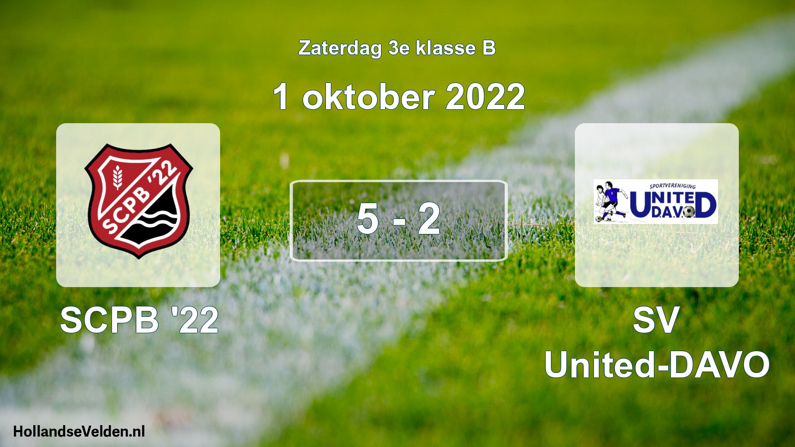 Total number of matches played: SCPB '22 - SV United-DAVO 5 - 2 (1 October 2022)