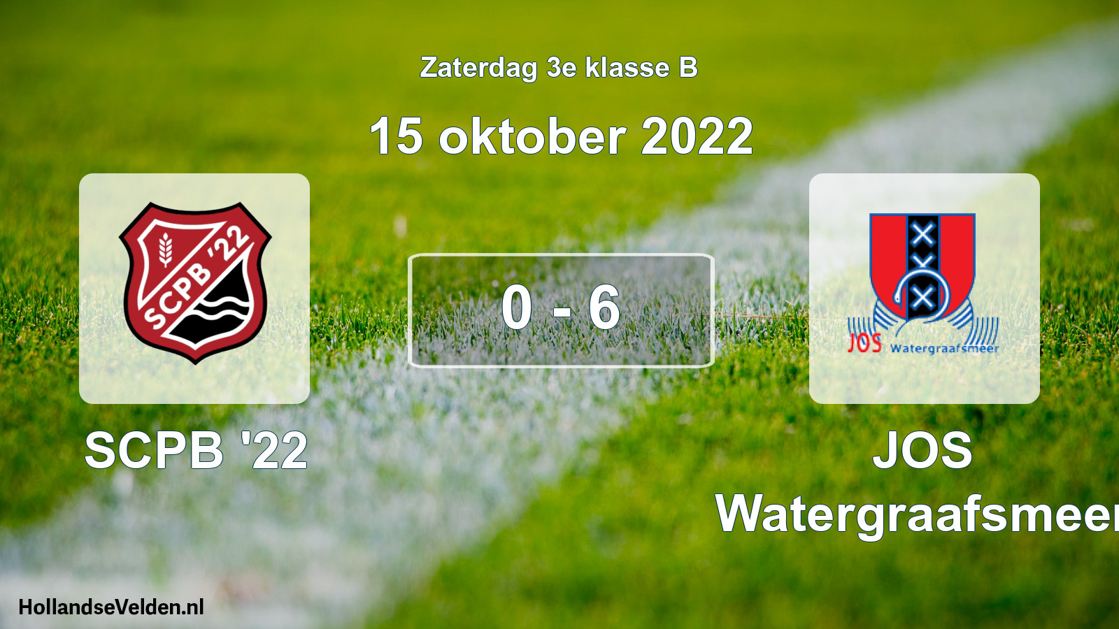 Total number of matches played: SCPB '22 - JOS Watergraafsmeer 0 - 6 (15 October 2022)