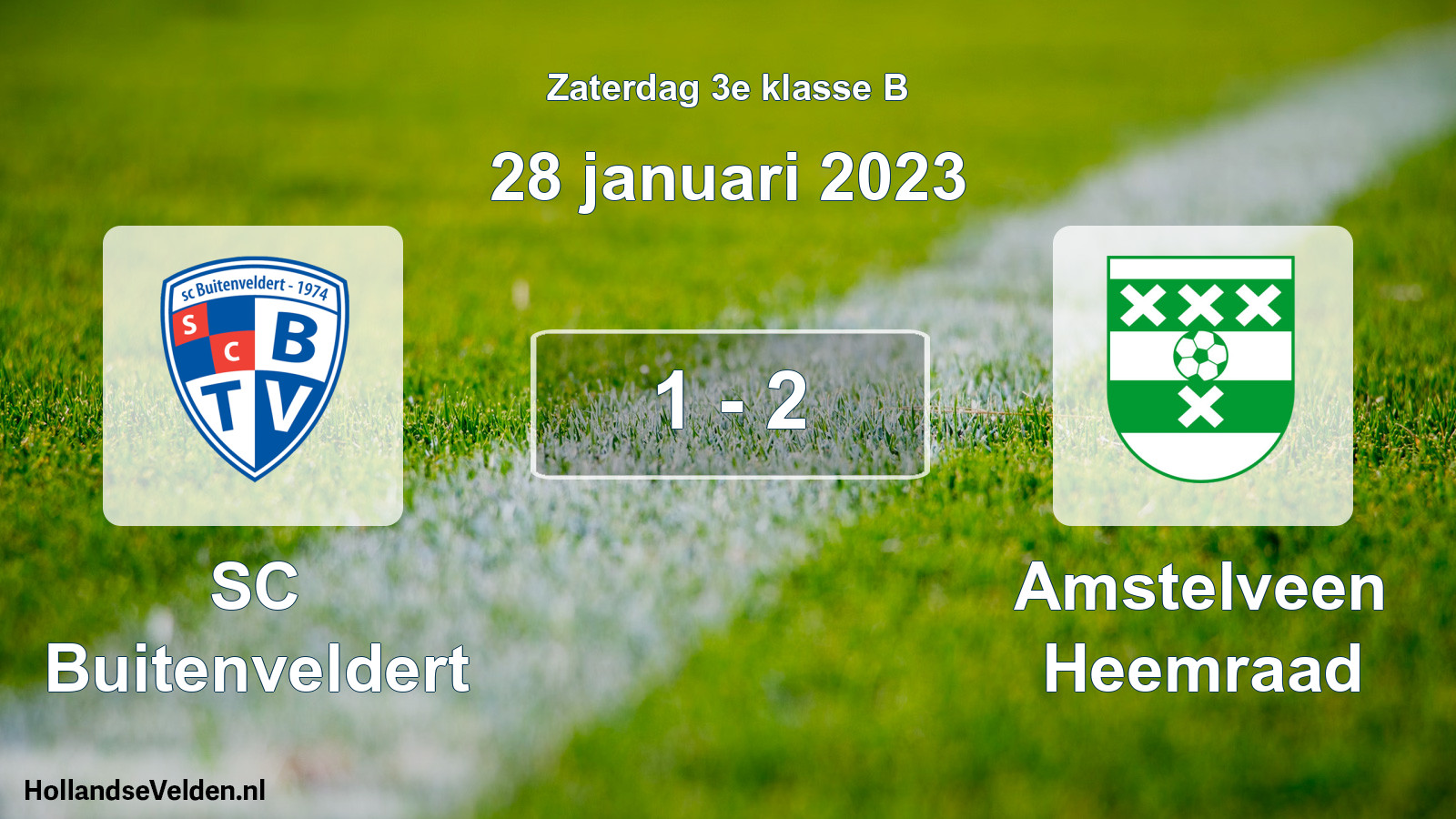Total number of matches played: SC Buitenveldert - Amstelveen Heemraad 1 - 2 (28 January 2023)
