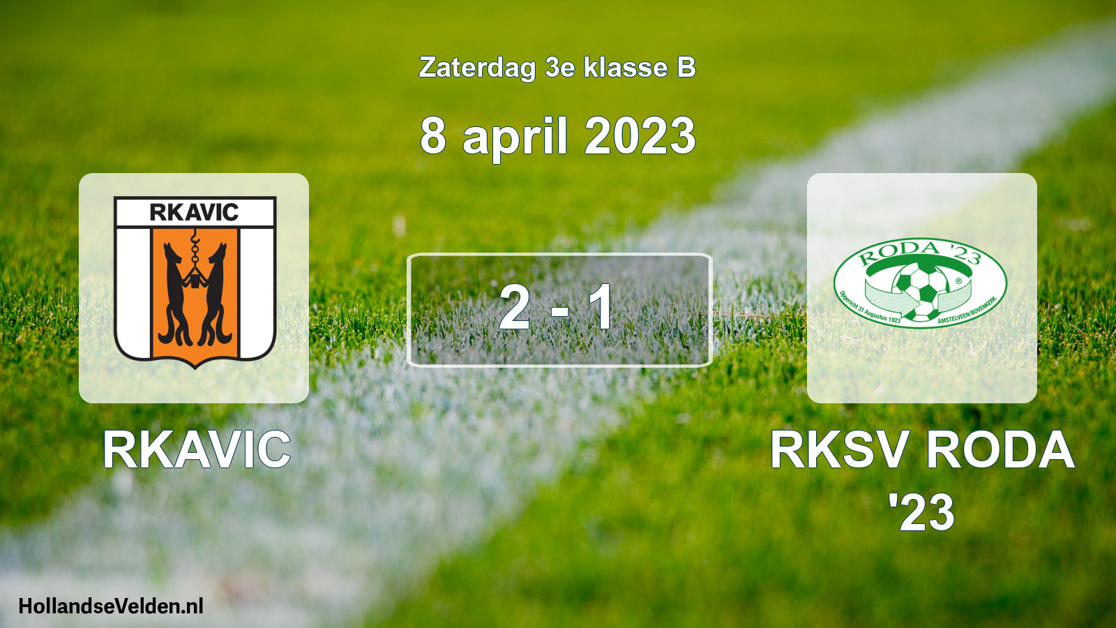 Total number of matches played: RKAVIC - RKSV RODA '23 2 - 1 (8 April 2023)