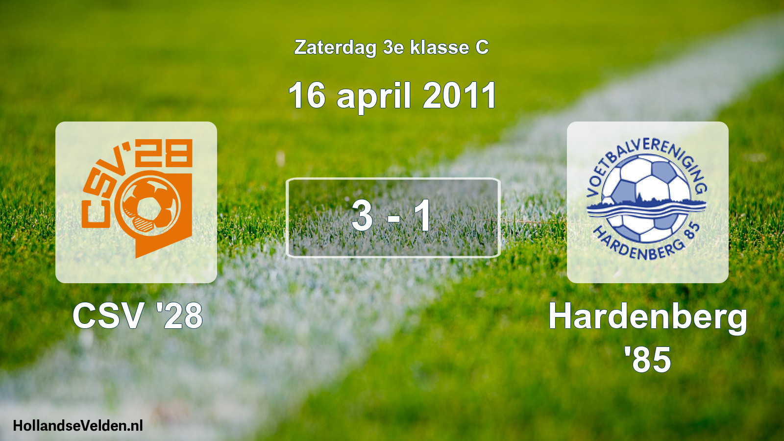 Total number of matches played: CSV '28 - Hardenberg '85 3 - 1 (16 April 2011)