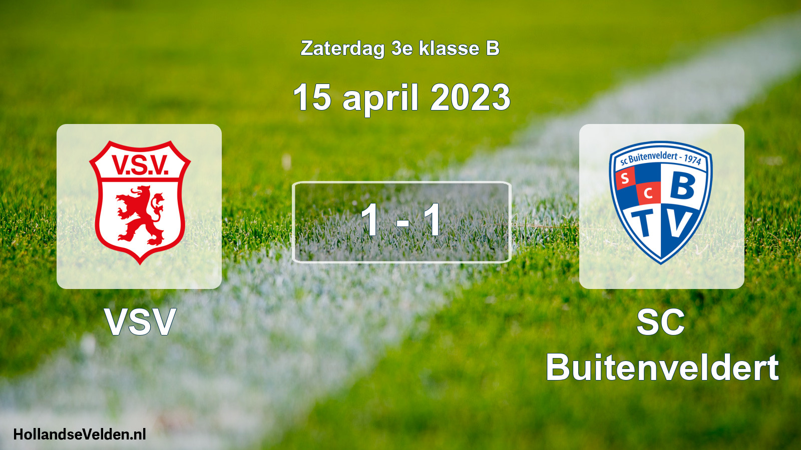 Total number of matches played: VSV - SC Buitenveldert 1 - 1 (15 April 2023)
