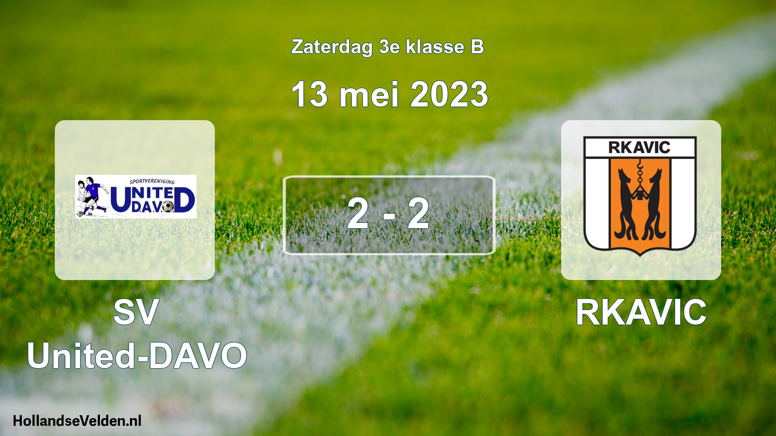 Total number of matches played: SV United-DAVO - RKAVIC 2 - 2 (13 May 2023)