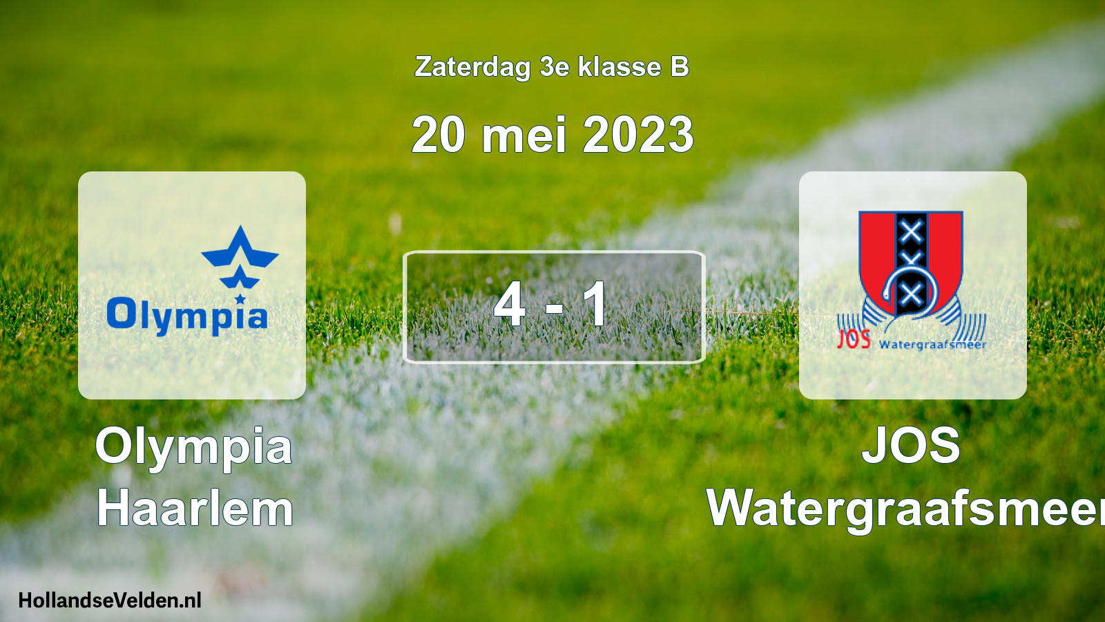 Total number of matches played: Olympia Haarlem - JOS Watergraafsmeer 4 - 1 (20 May 2023)