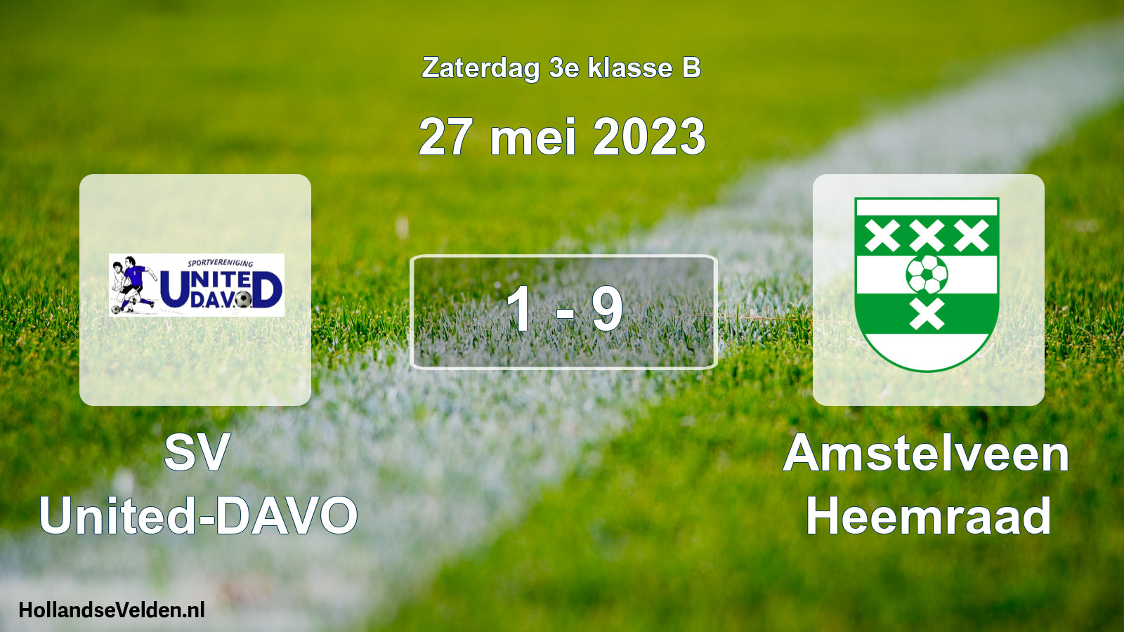 Total number of matches played: SV United-DAVO - Amstelveen Heemraad 1 - 9 (27 May 2023)