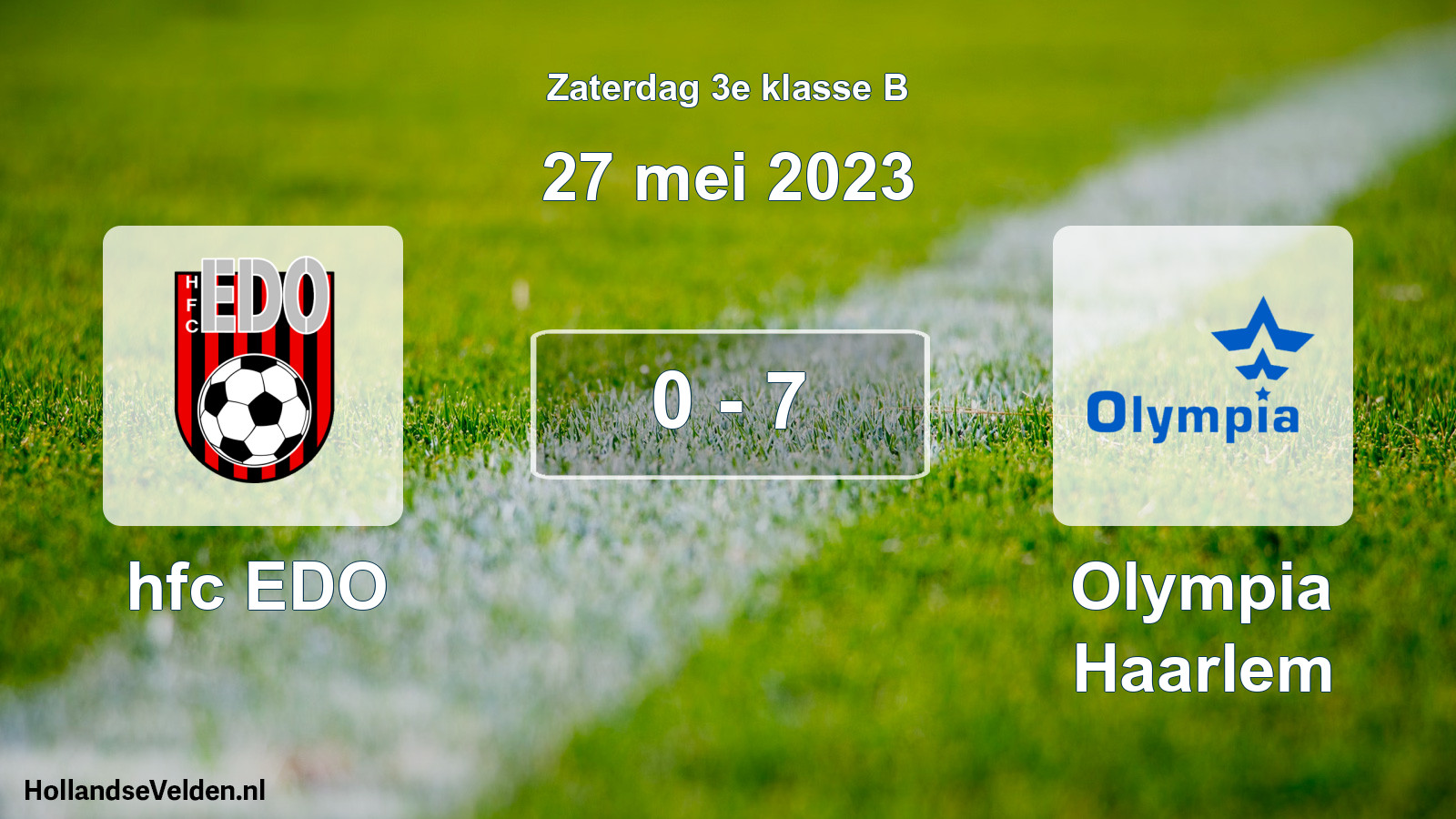 Total number of matches played: hfc EDO - Olympia Haarlem 0 - 7 (27 May 2023)
