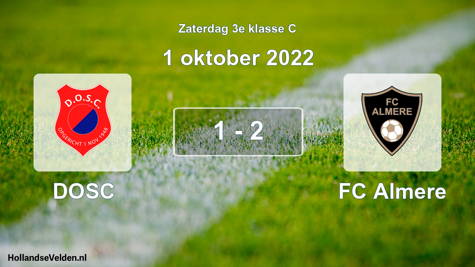 Total number of matches played: DOSC - FC Almere 1 - 2 (1 October 2022)