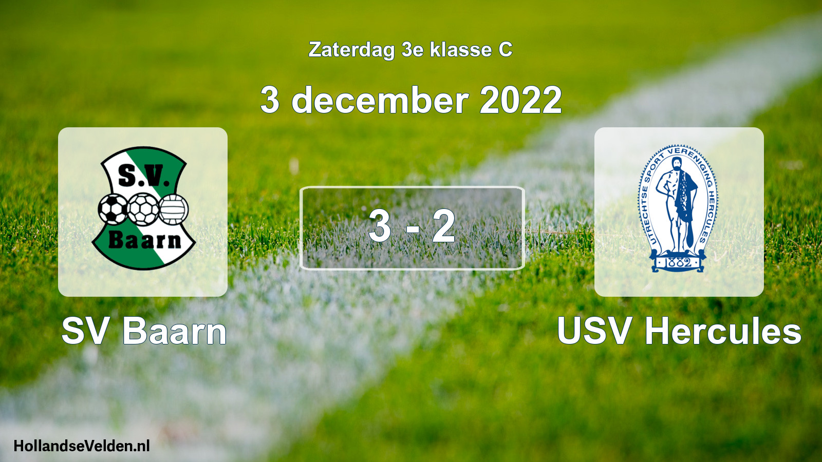 Total number of matches played: SV Baarn - USV Hercules 3 - 2 (3 December 2022)