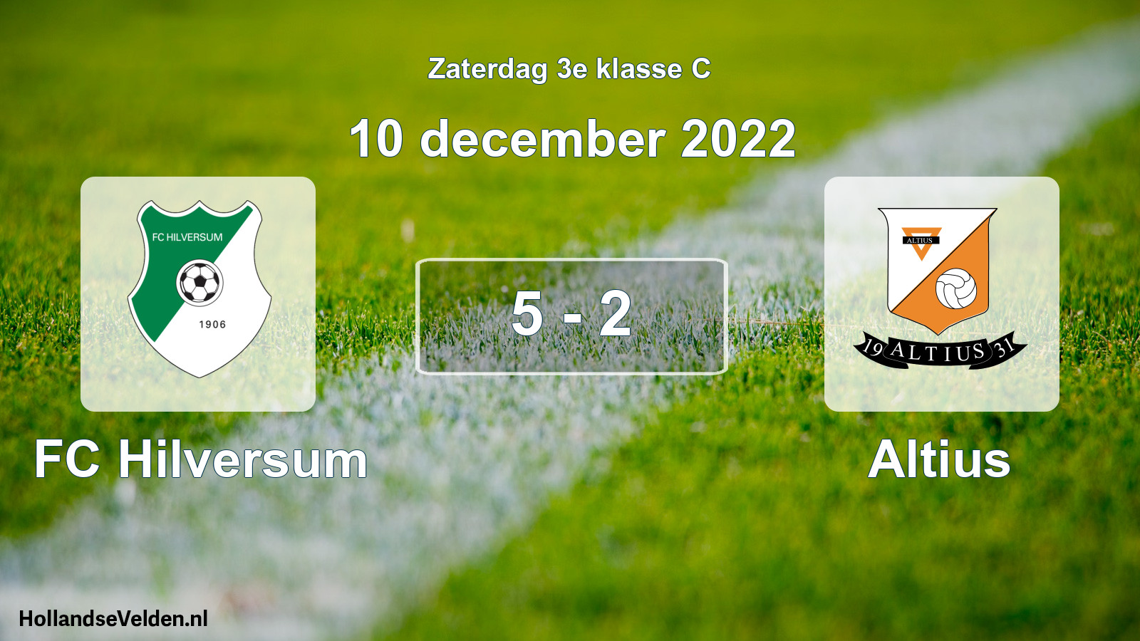 Total number of matches played: FC Hilversum - Altius 5 - 2 (10 December 2022)