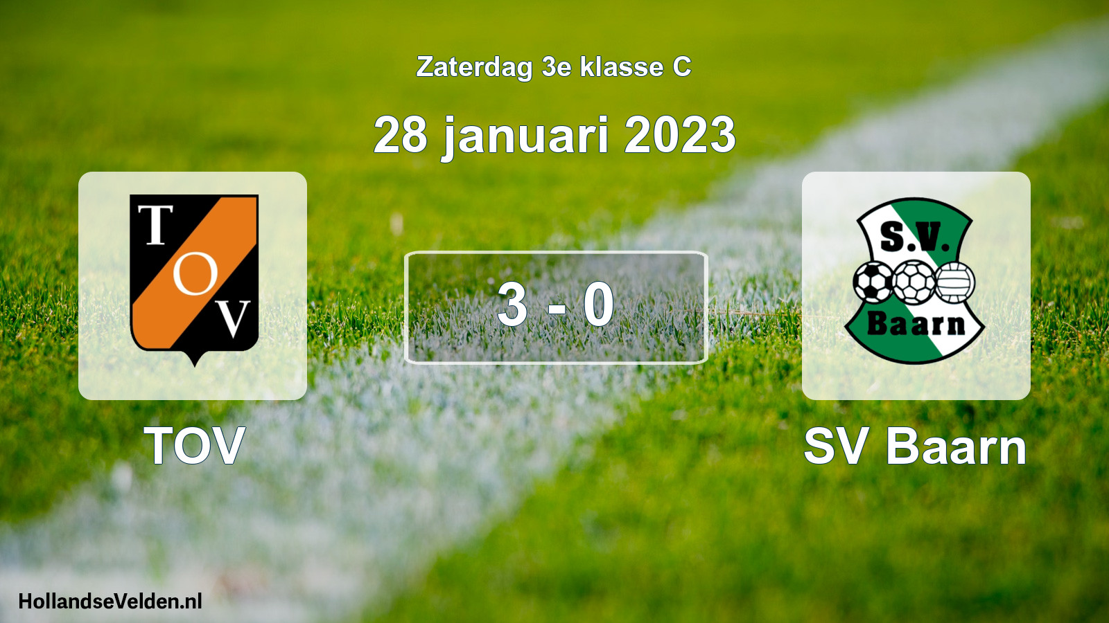 Total number of matches played: TOV - SV Baarn 3 - 0 (28 January 2023)