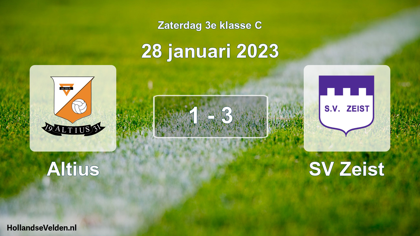 Total number of matches played: Altius - SV Zeist 1 - 3 (28 January 2023)