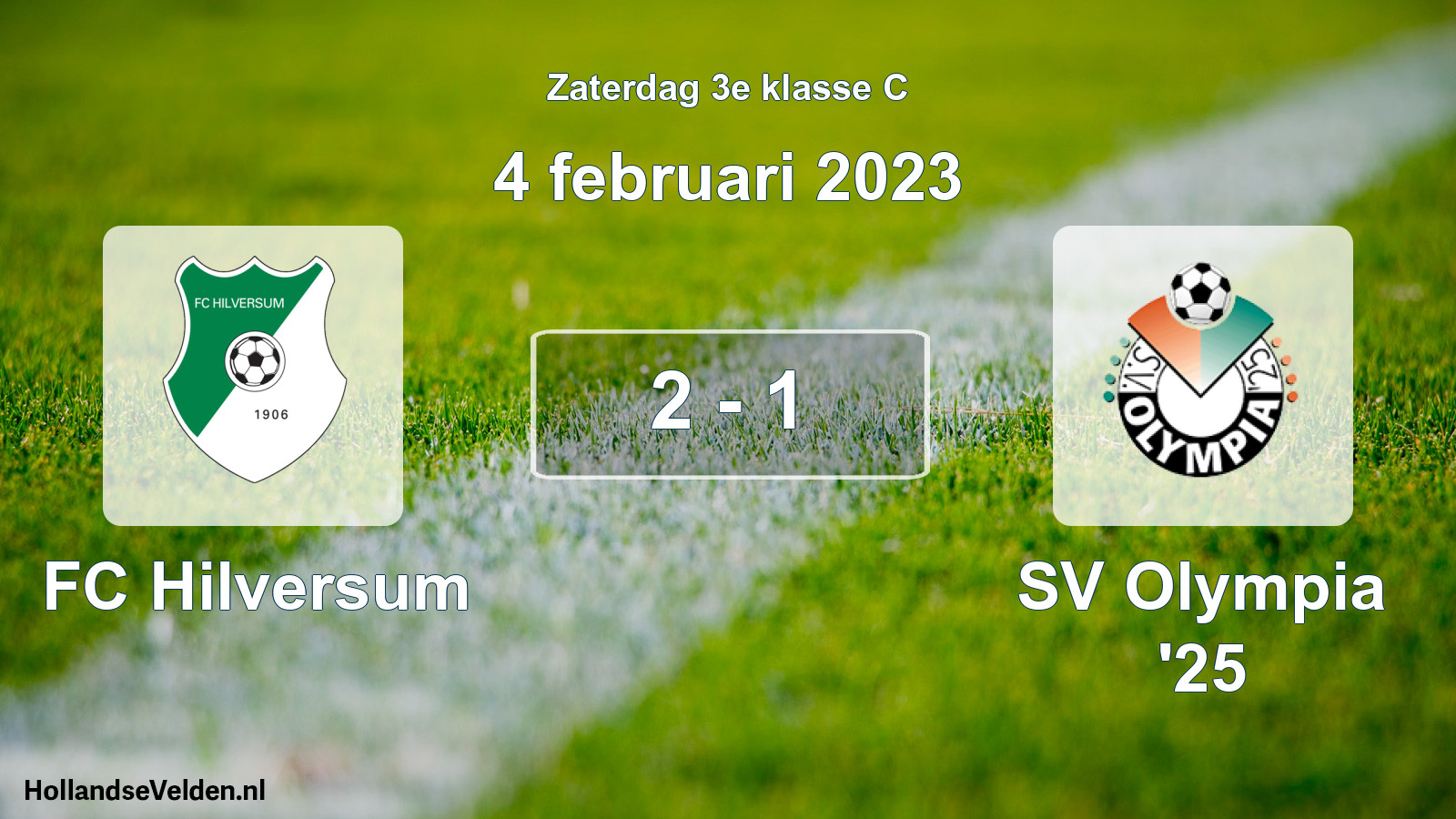 Total number of matches played: FC Hilversum - SV Olympia '25 2 - 1 (4 February 2023)