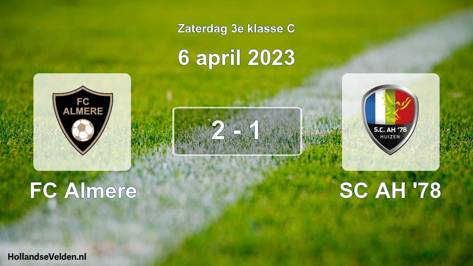 Total number of matches played: FC Almere - SC AH '78 2 - 1 (6 April 2023)