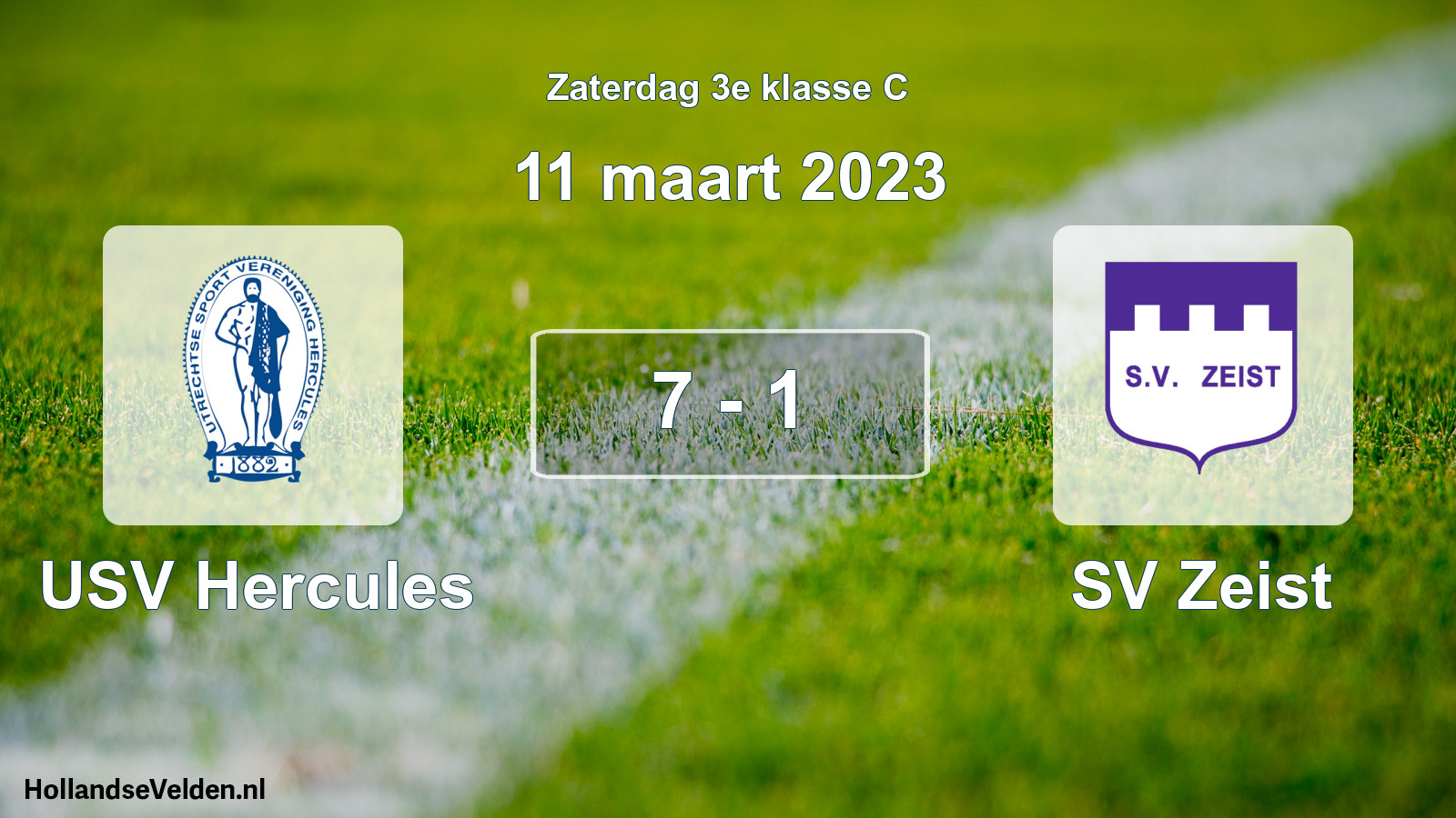 Total number of matches played: USV Hercules - SV Zeist 7 - 1 (11 March 2023)