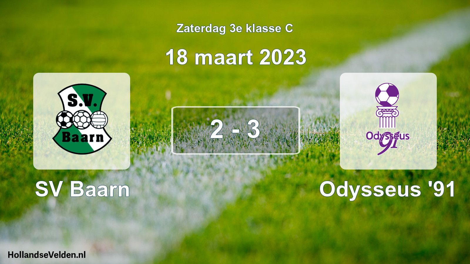 Total number of matches played: SV Baarn - Odysseus '91 2 - 3 (18 March 2023)