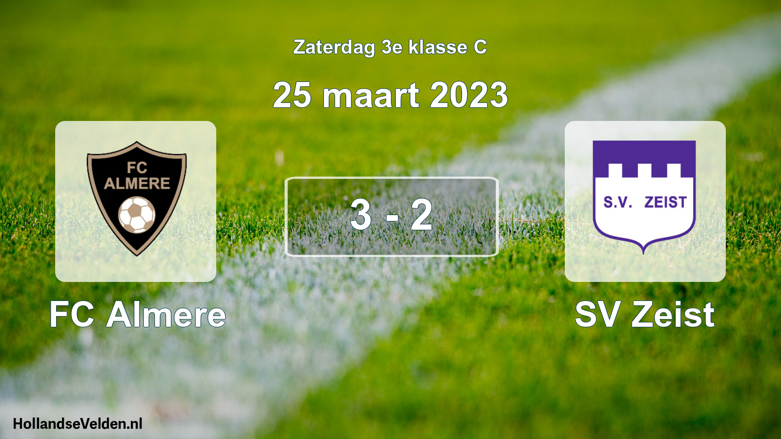 Total number of matches played: FC Almere - SV Zeist 3 - 2 (25 March 2023)