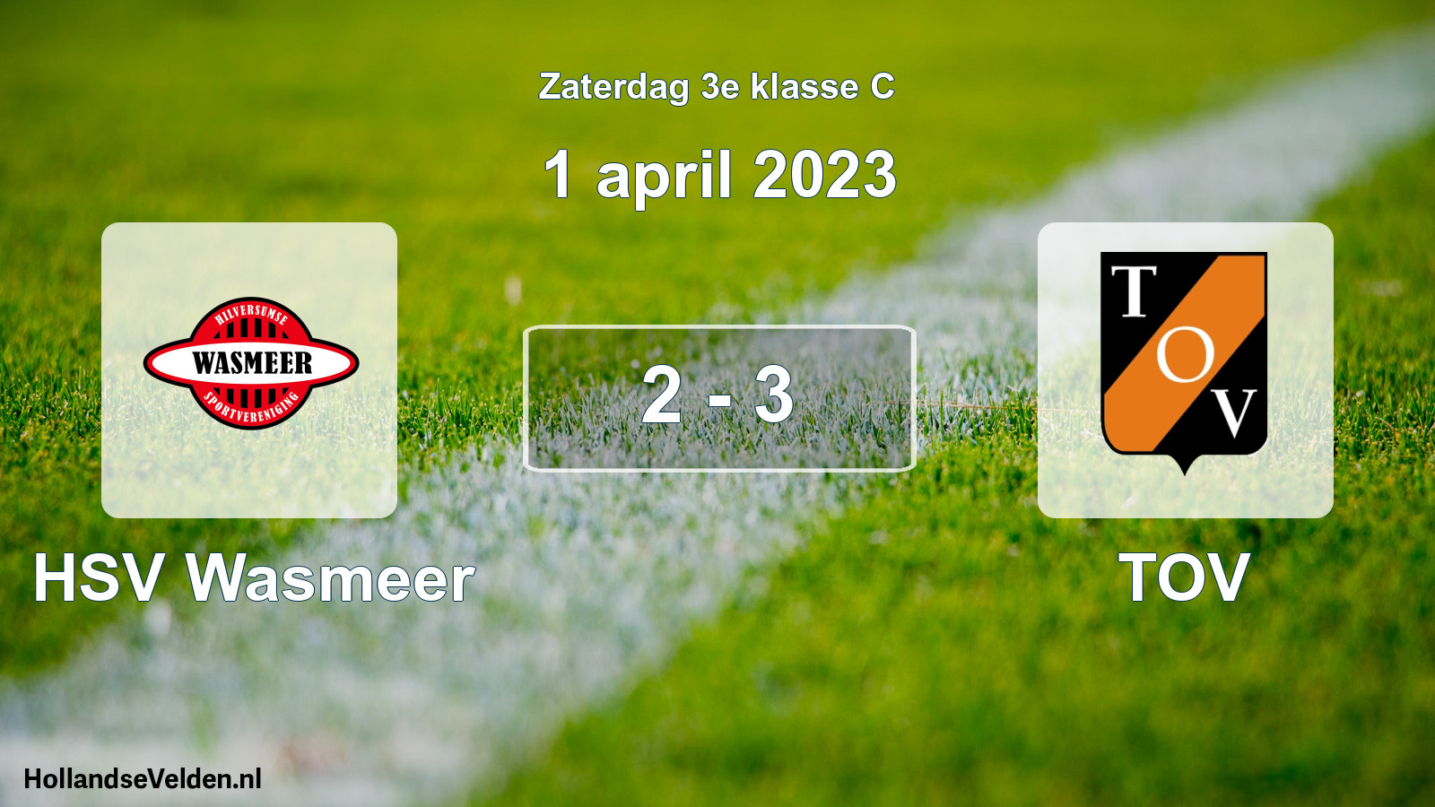 Total number of matches played: HSV Wasmeer - TOV 2 - 3 (1 April 2023)