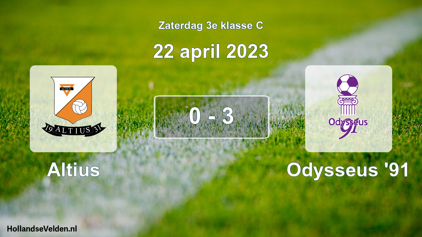 Total number of matches played: Altius - Odysseus '91 0 - 3 (22 April 2023)