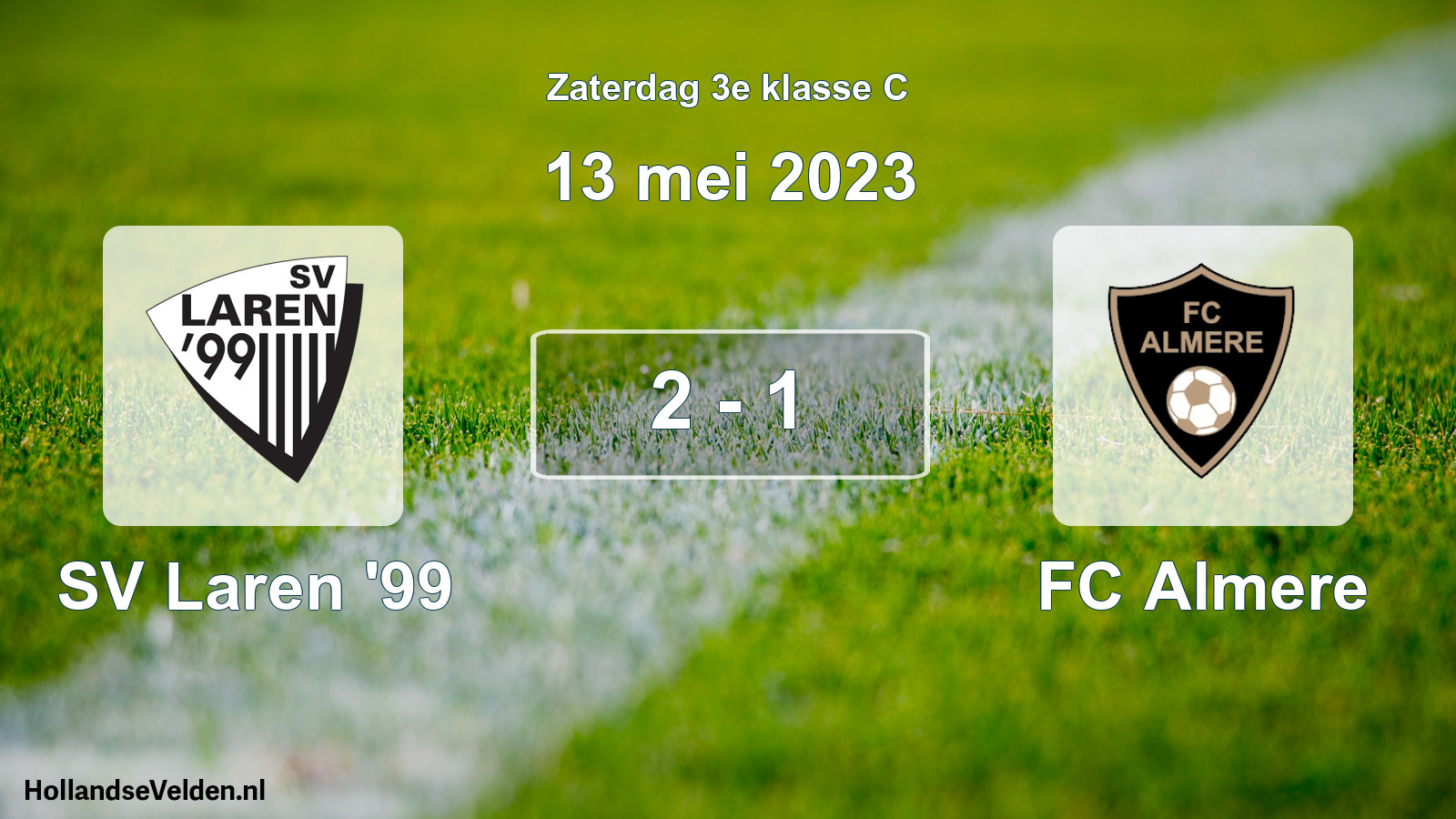 Total number of matches played: SV Laren '99 - FC Almere 2 - 1 (13 May 2023)