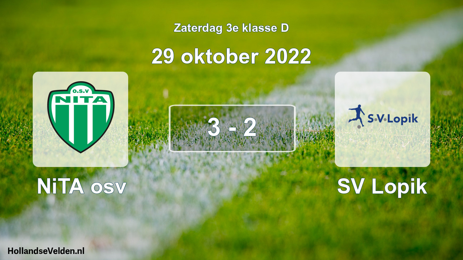 Total number of matches played: NiTA osv - SV Lopik 3 - 2 (29 October 2022)