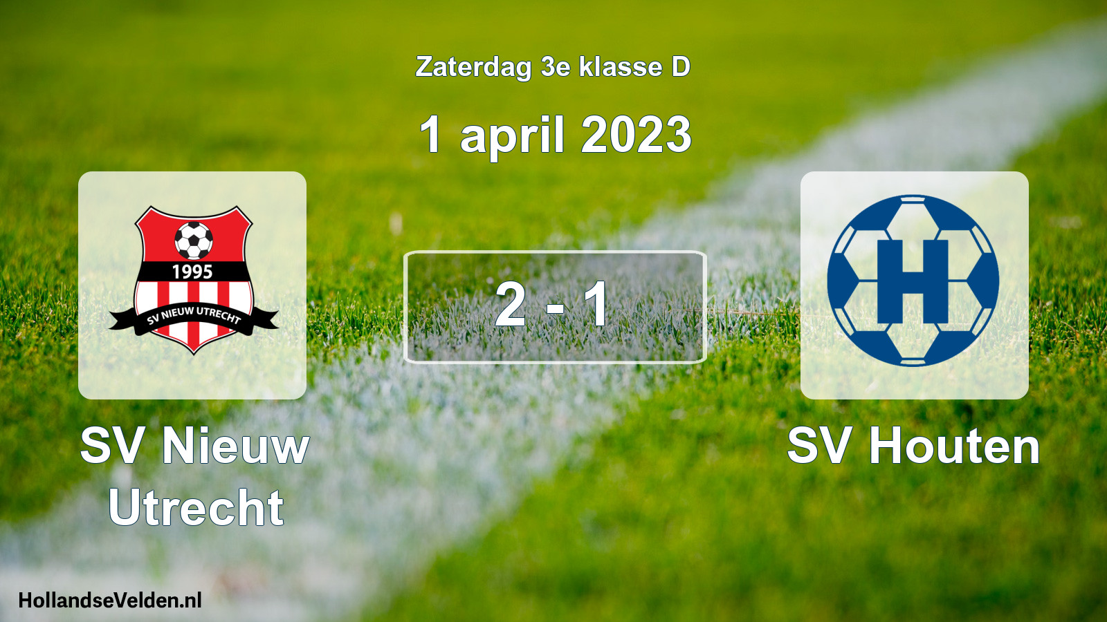 Total number of matches played: SV Nieuw Utrecht - SV Houten 2 - 1 (1 April 2023)