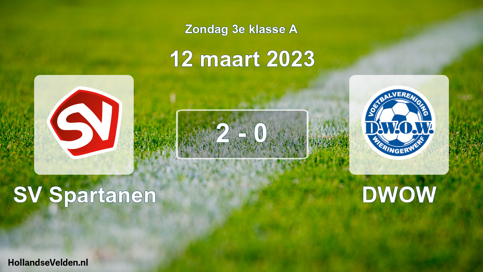 Total number of matches played: SV Spartanen - DWOW 2 - 0 (12 March 2023)