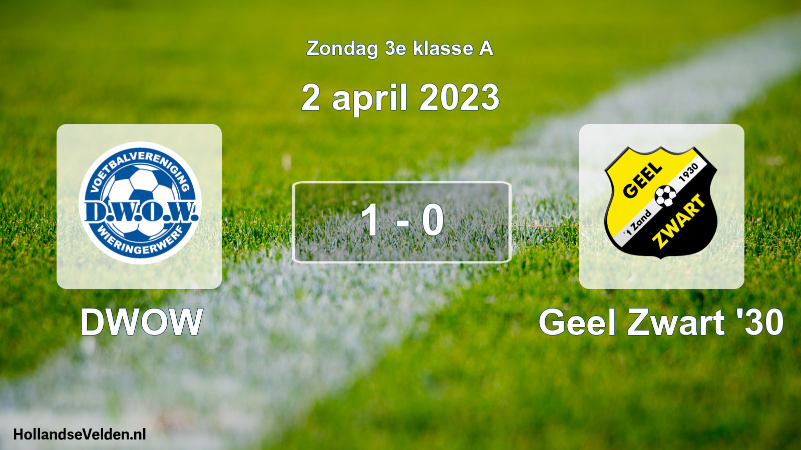 Total number of matches played: DWOW - Geel Zwart '30 1 - 0 (2 April 2023)