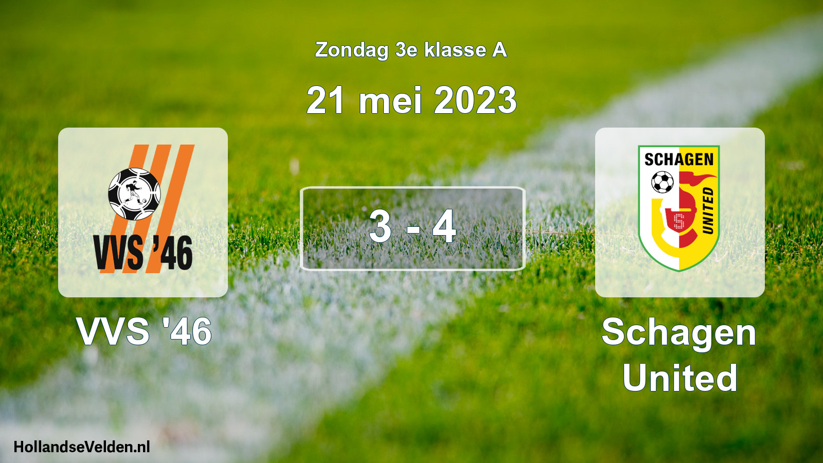 Total number of matches played: VVS '46 - Schagen United 3 - 4 (21 May 2023)