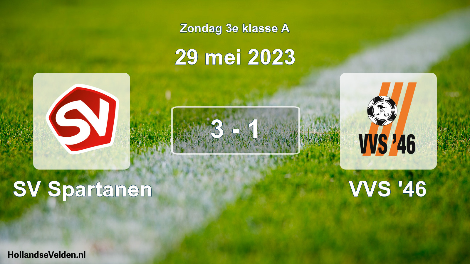 Total number of matches played: SV Spartanen - VVS '46 3 - 1 (29 May 2023)