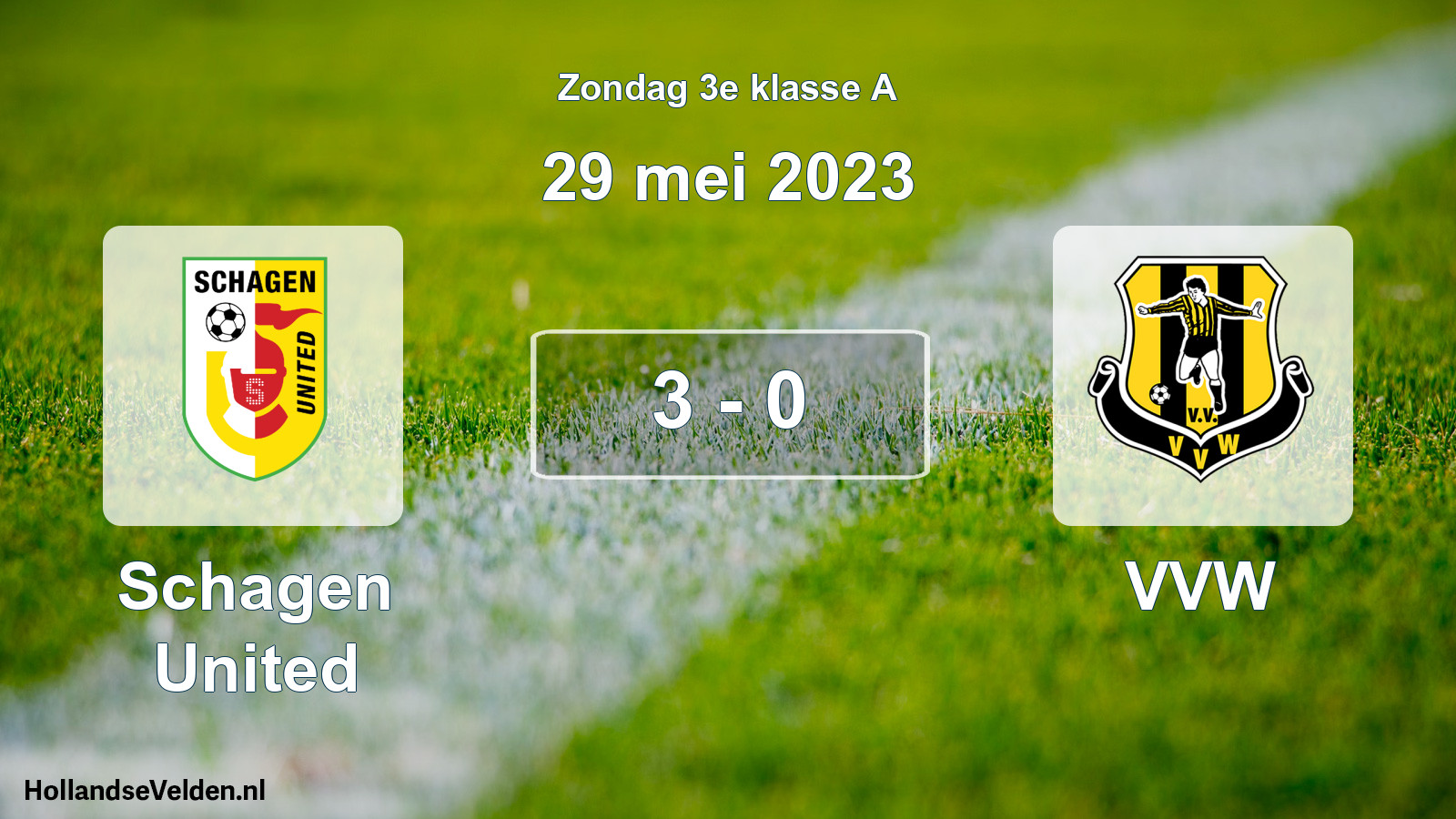Total number of matches played: Schagen United - VVW 3 - 0 (29 May 2023)