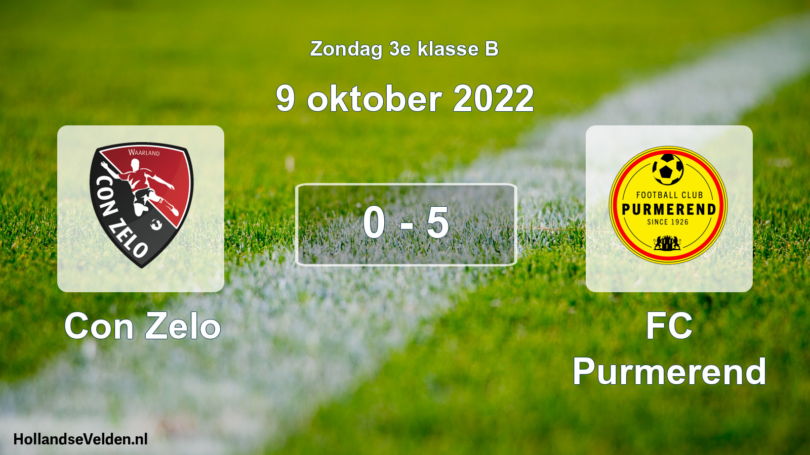 Total number of matches played: Con Zelo - FC Purmerend 0 - 5 (9 October 2022)