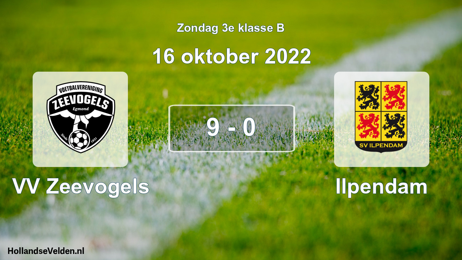 Total number of matches played: VV Zeevogels - Ilpendam 9 - 0 (16 October 2022)