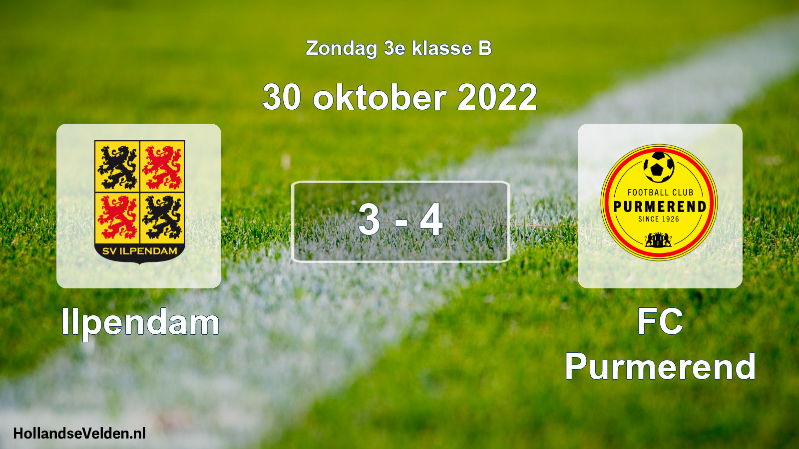 Total number of matches played: Ilpendam - FC Purmerend 3 - 4 (30 October 2022)
