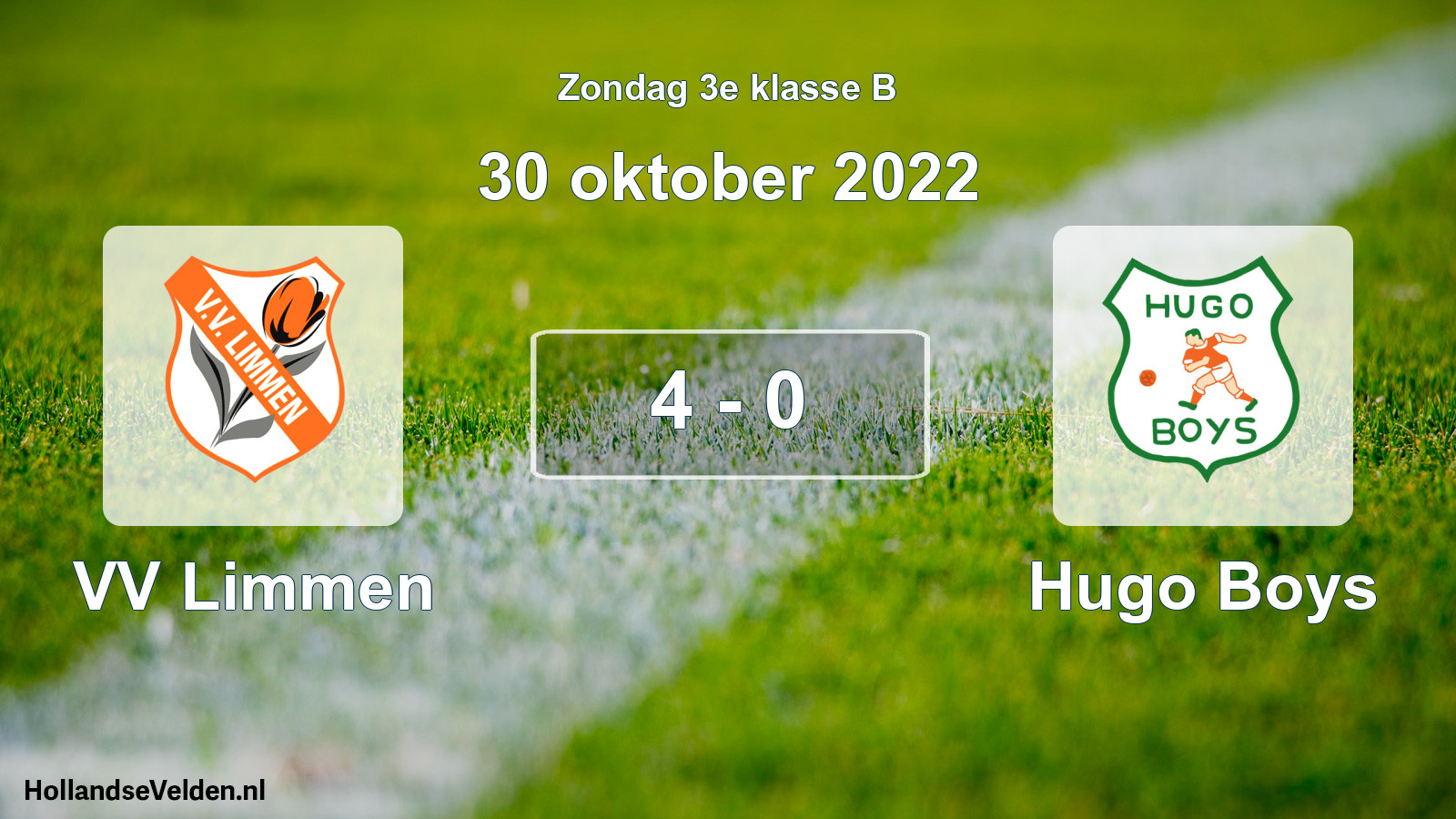 Total number of matches played: VV Limmen - Hugo Boys 4 - 0 (30 October 2022)